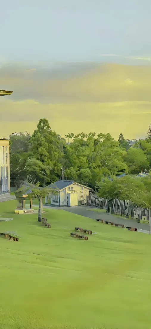 公园草坪手机壁纸｜绿色风景 - 建筑树木「哲风壁纸」