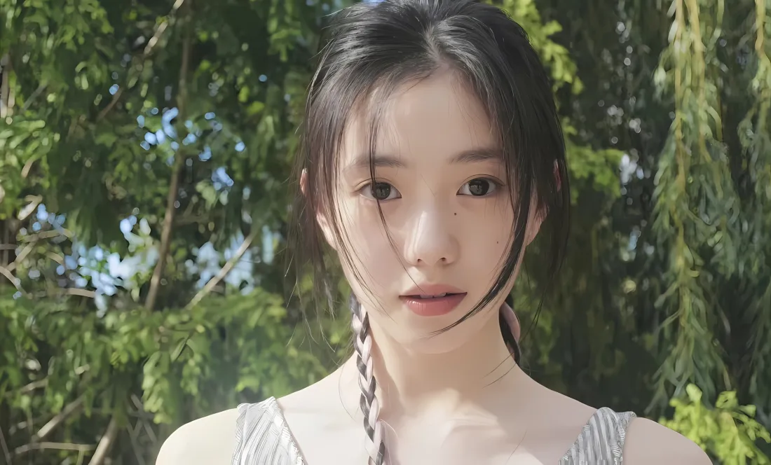 2k刘浩存壁纸｜树林背景 - 清纯「哲风壁纸」