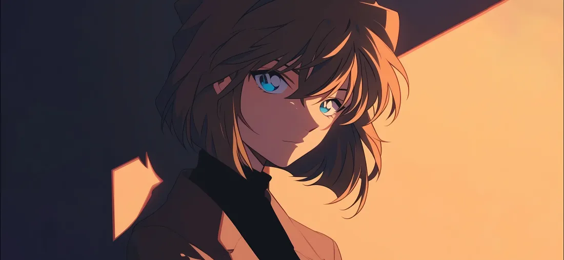 5k灰原哀壁纸｜名侦探柯南背景 - 蓝眼短发「哲风壁纸」