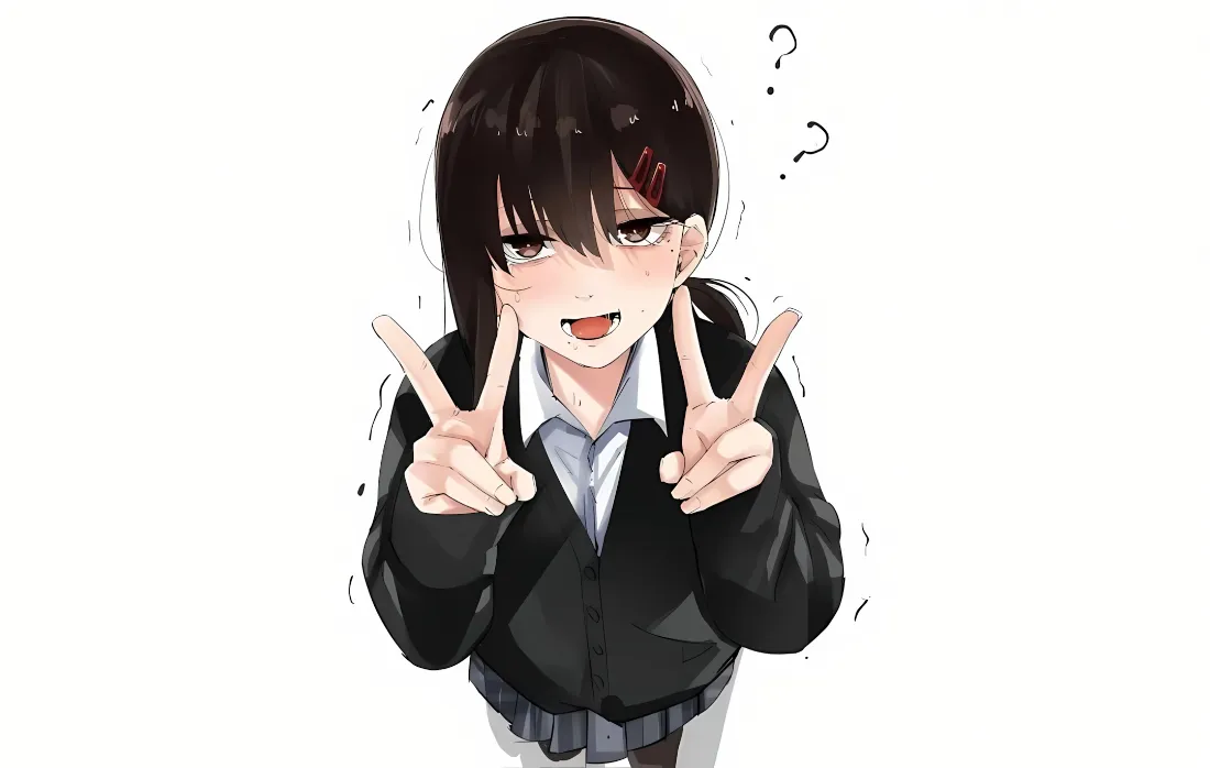 2k东山小红壁纸｜白色背景图片 - 电锯人「哲风壁纸」