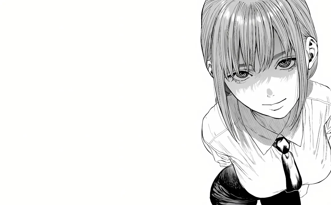 2k玛奇玛壁纸｜黑白背景 - 电锯人「哲风壁纸」