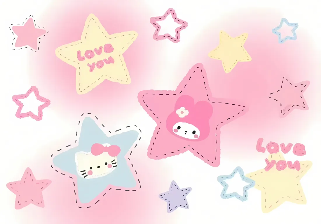 2k美乐蒂壁纸｜星星背景图片 - Hello Kitty「哲风壁纸」
