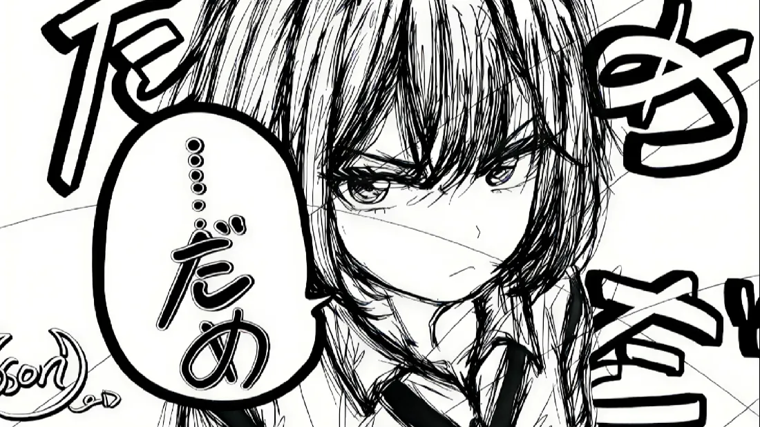 2k黑白动漫少女壁纸｜漫画背景 - 日式线条「哲风壁纸」