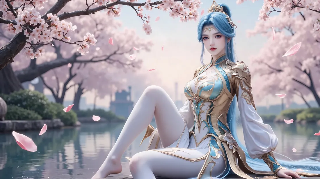 3k王秋儿壁纸｜斗罗大陆背景 - 绝世唐门樱花「哲风壁纸」