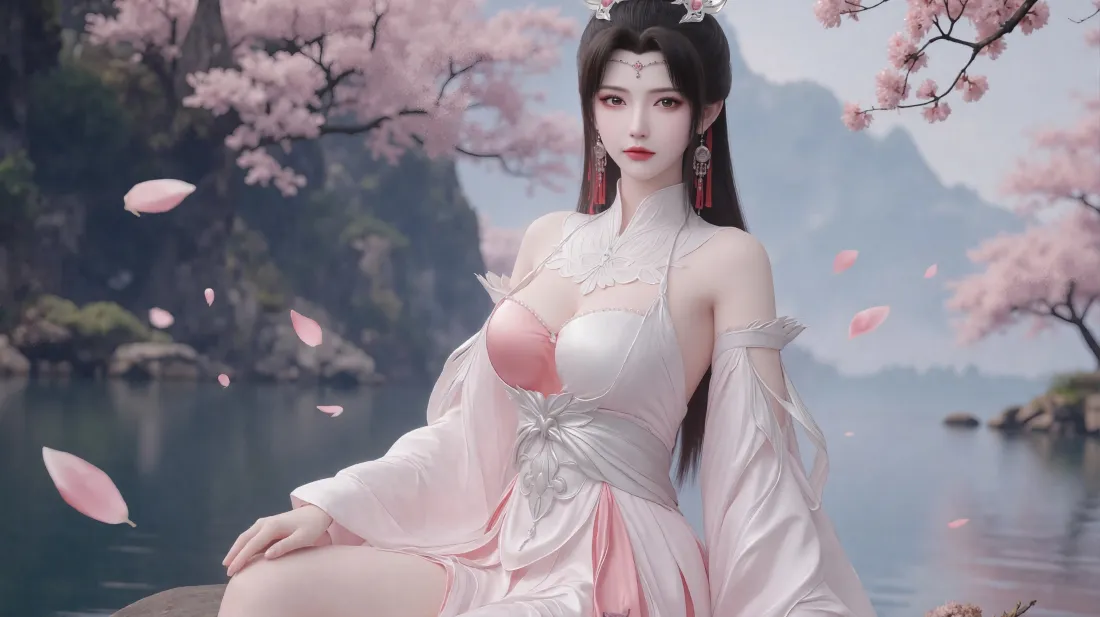 3k柳眉壁纸｜仙逆古风背景图片 - 粉色服饰「哲风壁纸」