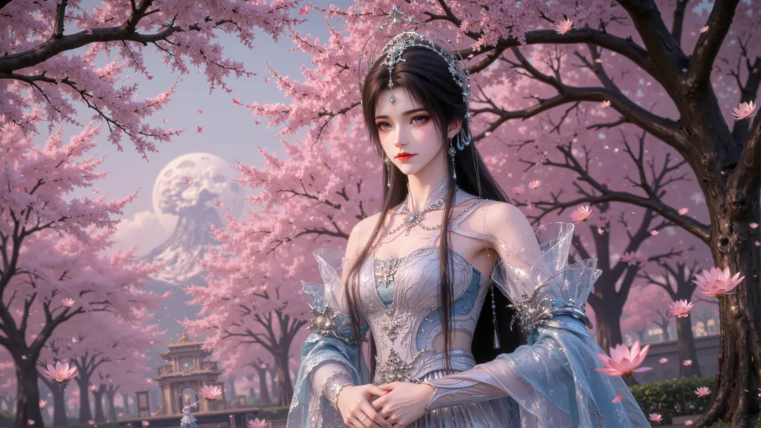 4k清漪壁纸｜完美世界背景 - 樱花古风仙侠「哲风壁纸」