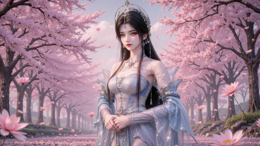 4k清漪壁纸｜完美世界背景图片 - 古风樱花林「哲风壁纸」