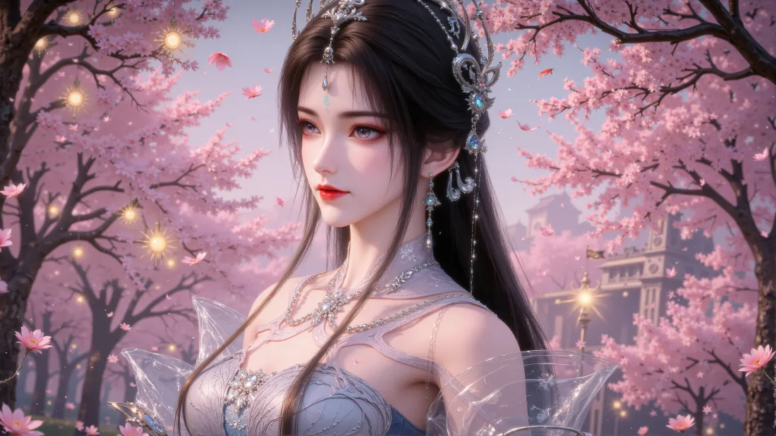 4k清漪壁纸｜完美世界背景 - 古风樱花「哲风壁纸」