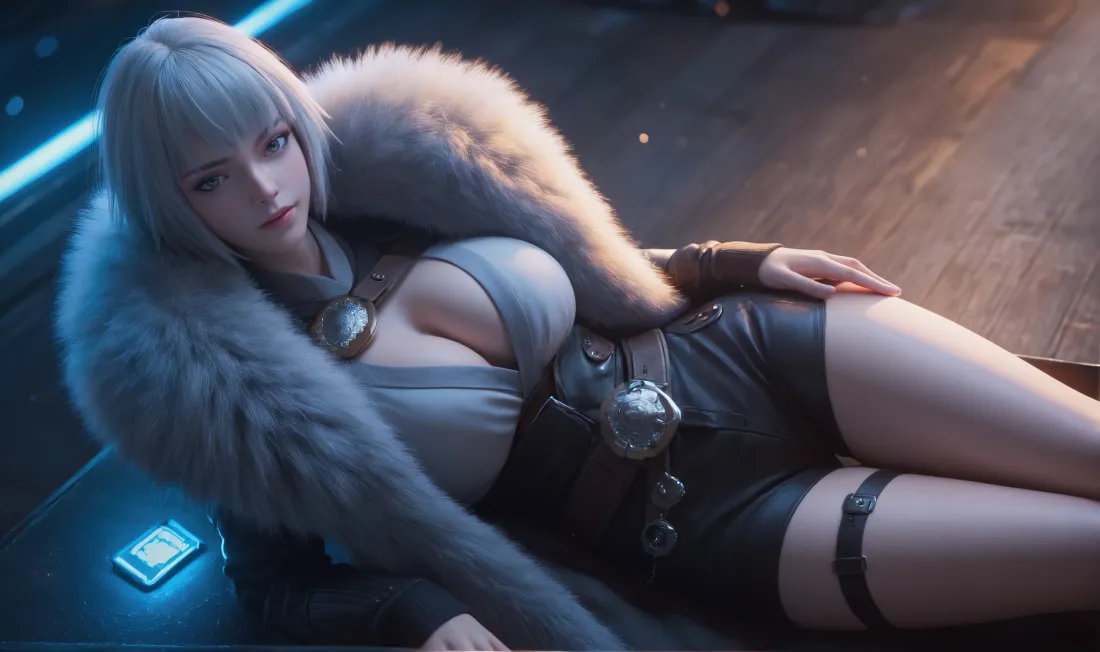 3k白月魁壁纸｜灵笼背景图 - 银发皮草「哲风壁纸」