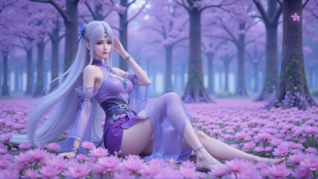 4k小医仙壁纸｜斗破苍穹背景 - 紫色花海「哲风壁纸」