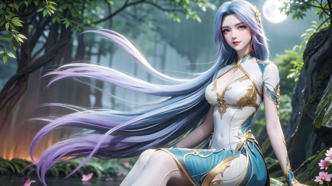 6k王秋儿壁纸｜斗罗大陆 - 森林月光「哲风壁纸」