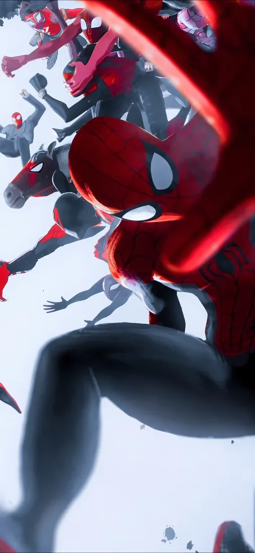 蜘蛛侠手机壁纸｜漫威背景图 - 插画风战斗「哲风壁纸」