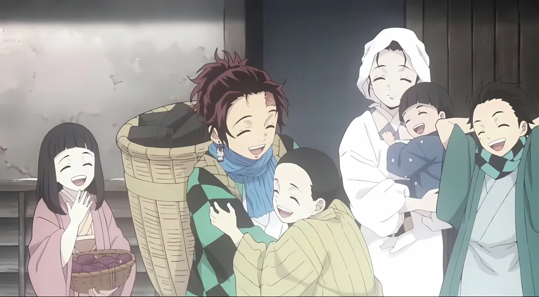 2k鬼灭之刃壁纸｜温馨家庭 - 炭治郎全家福「哲风壁纸」