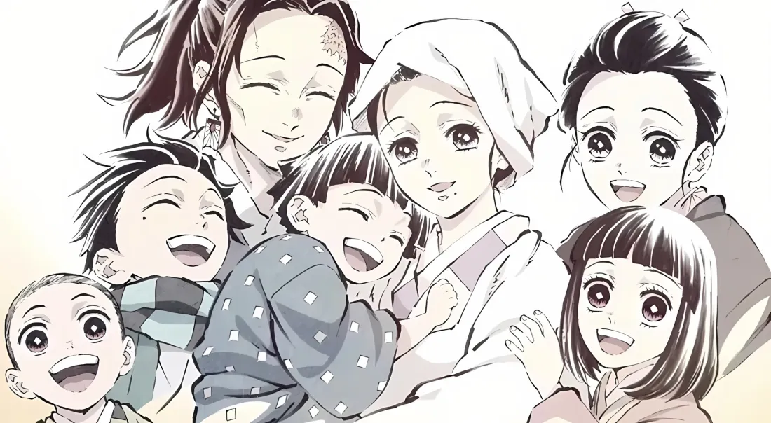 2k鬼灭之刃壁纸｜手绘背景图片 - 炭治郎全家福「哲风壁纸」