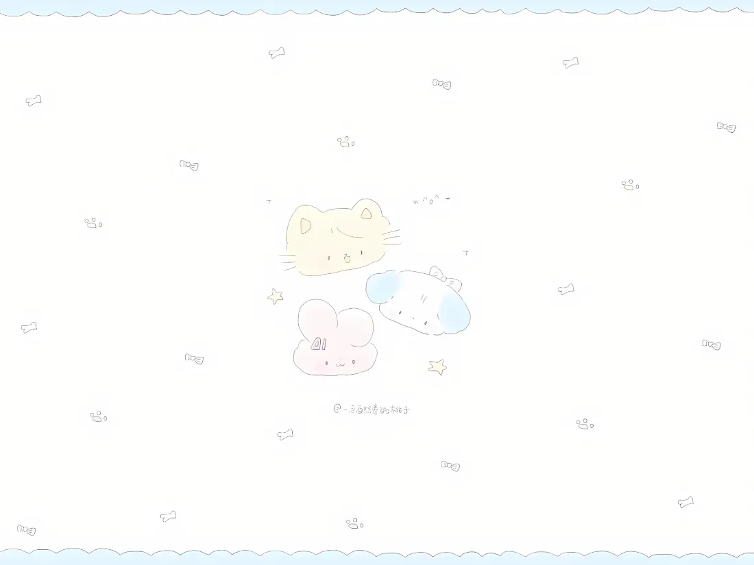 2k卡通小动物壁纸｜简约背景 - 可爱萌系「哲风壁纸」