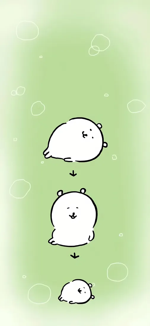 自嘲熊手机壁纸｜浅绿色背景图片 - 可爱小熊「哲风壁纸」