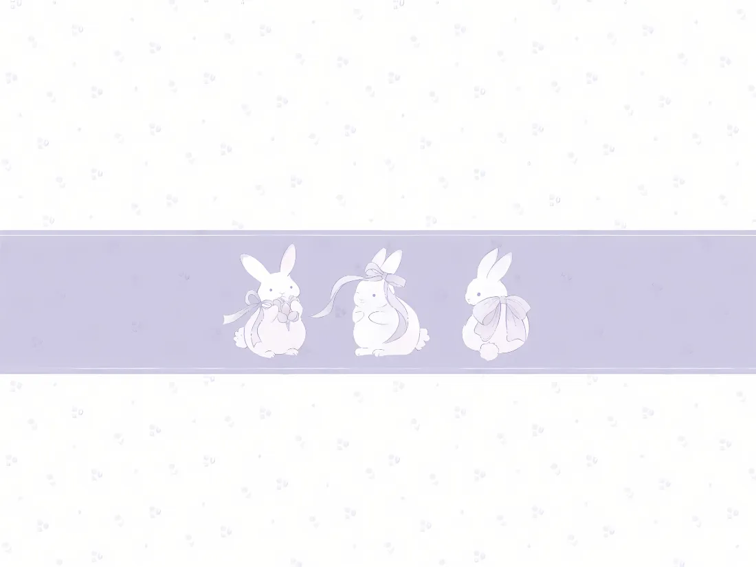2k兔子壁纸｜简约背景 - 卡通三只兔「哲风壁纸」