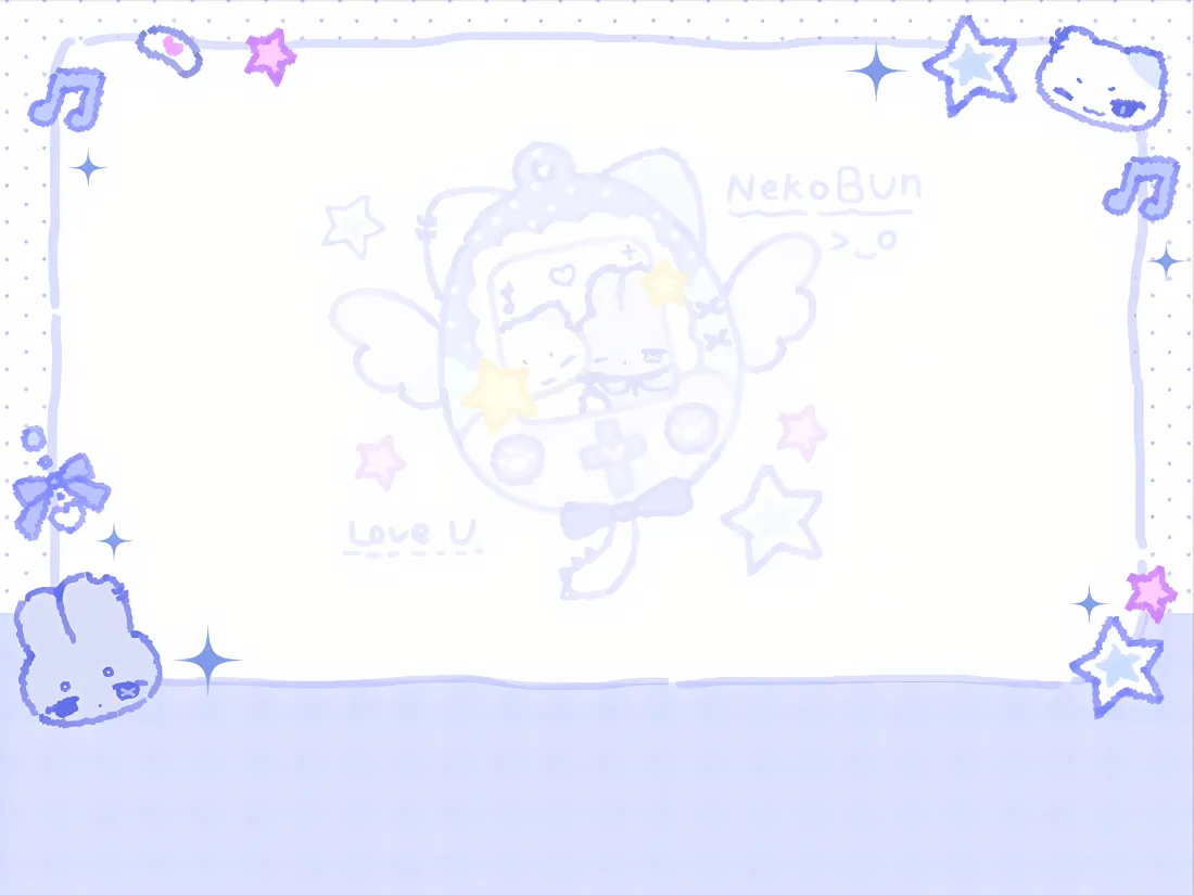 2k卡通兔子壁纸｜淡紫背景图片 - 星星音符「哲风壁纸」