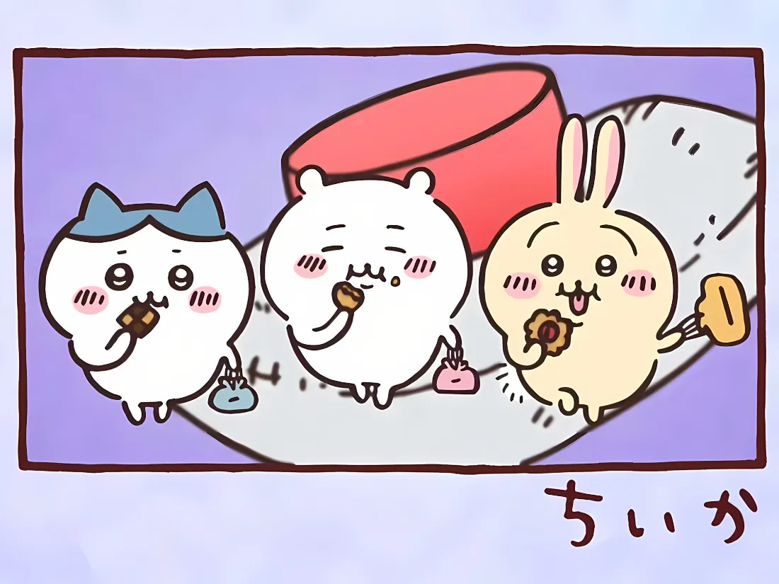 2k小八吉伊乌撒奇壁纸｜紫色背景 - 可爱卡通「哲风壁纸」