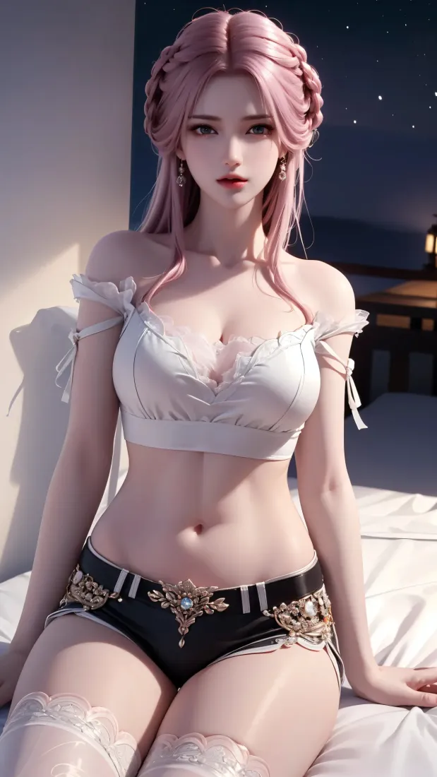 粉色头发美女手机壁纸｜室内背景 - 国漫「哲风壁纸」