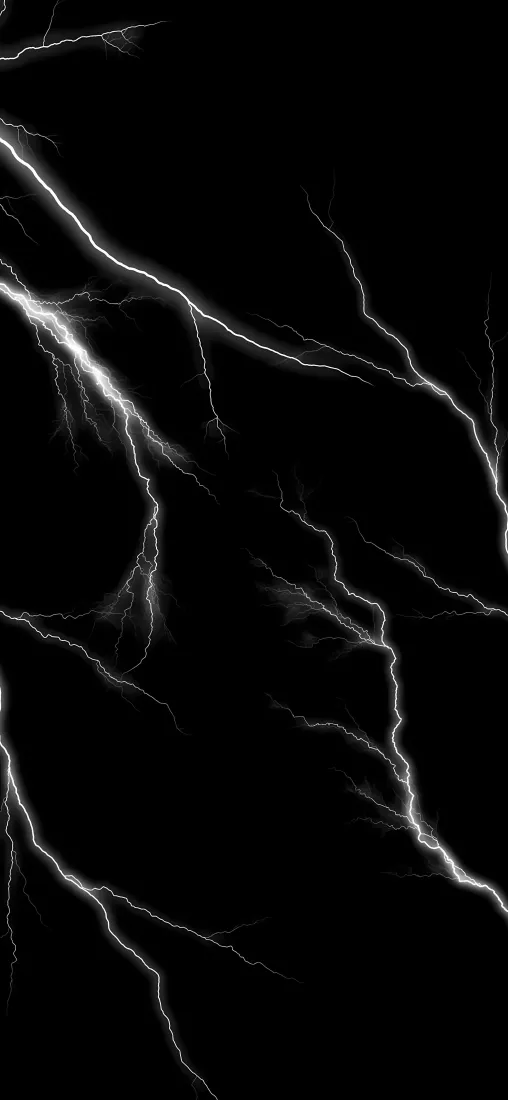 闪电手机壁纸｜黑色背景 - 简约闪电「哲风壁纸」