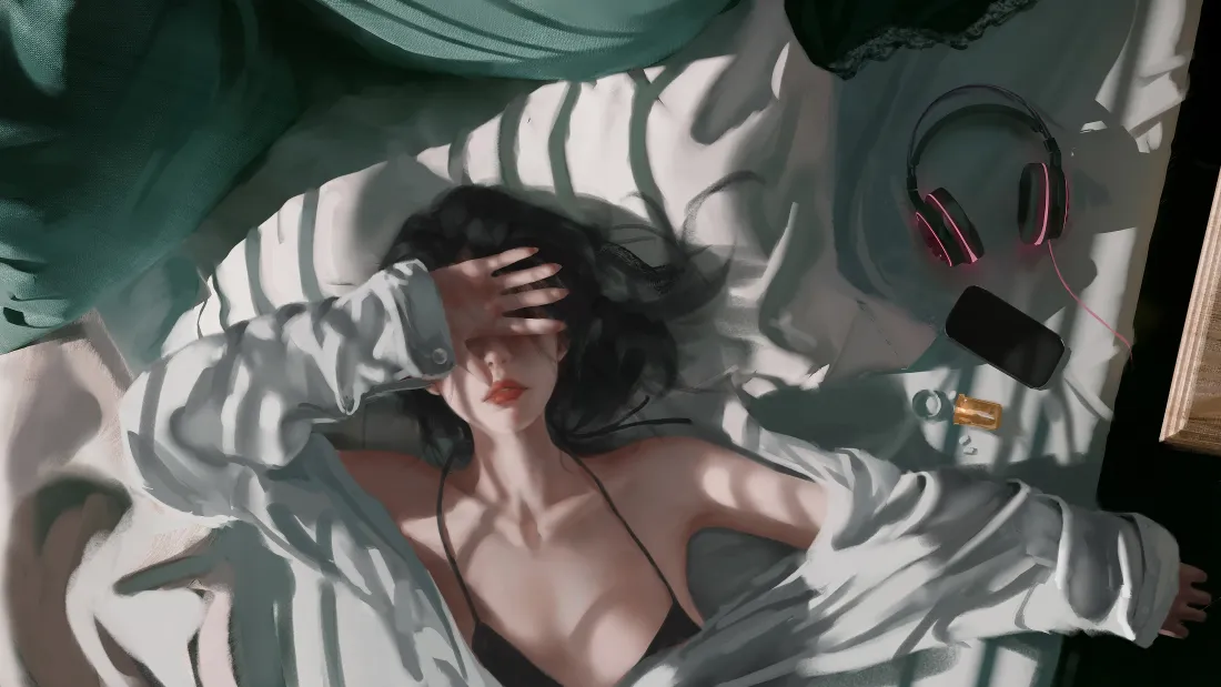 4k性感美女壁纸｜卧室背景图 - 慵懒「哲风壁纸」