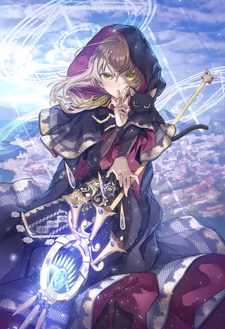 莫妮卡手机壁纸｜沉默魔女的秘密背景 - 魔法杖「哲风壁纸」