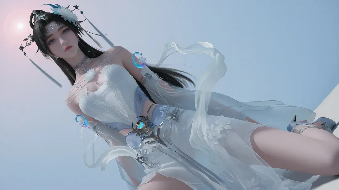 6k邀月壁纸｜完美世界背景图 - 白衣古风「哲风壁纸」