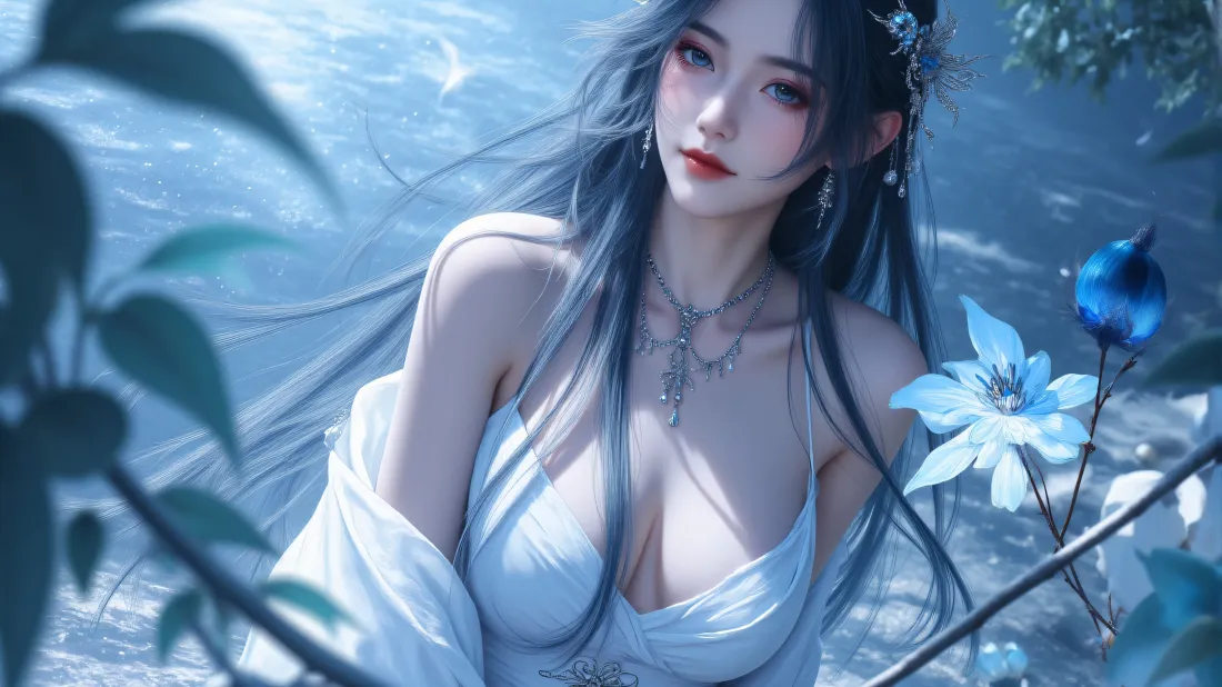 5k云霄壁纸｜蓝花背景 - 师兄啊师兄「哲风壁纸」