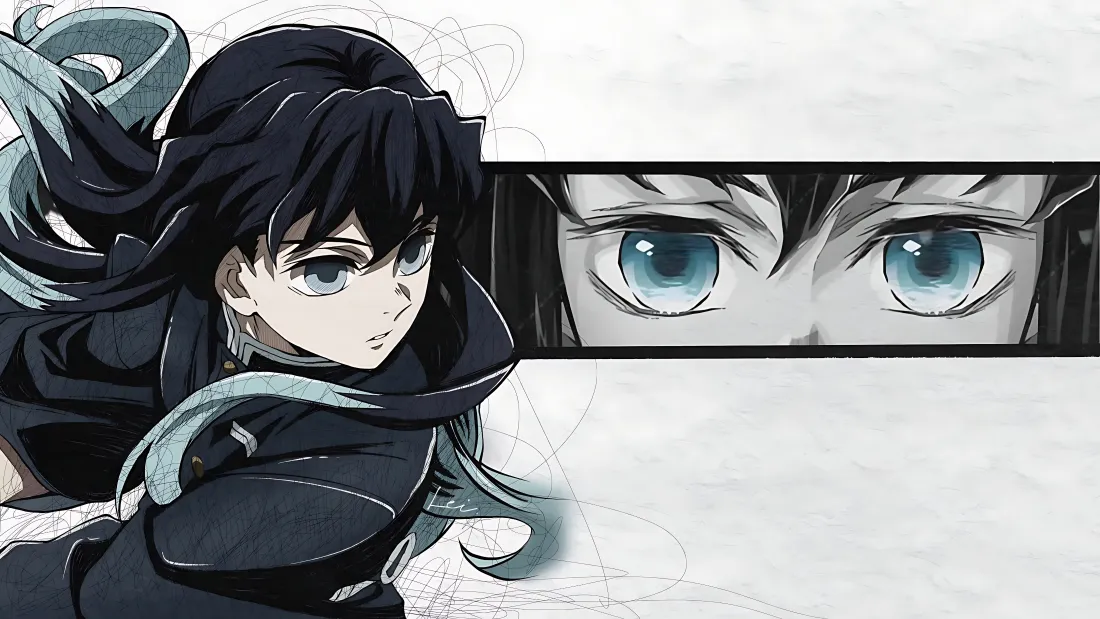 4k鬼灭之刃壁纸｜时透无一郎 - 蓝眼黑发「哲风壁纸」