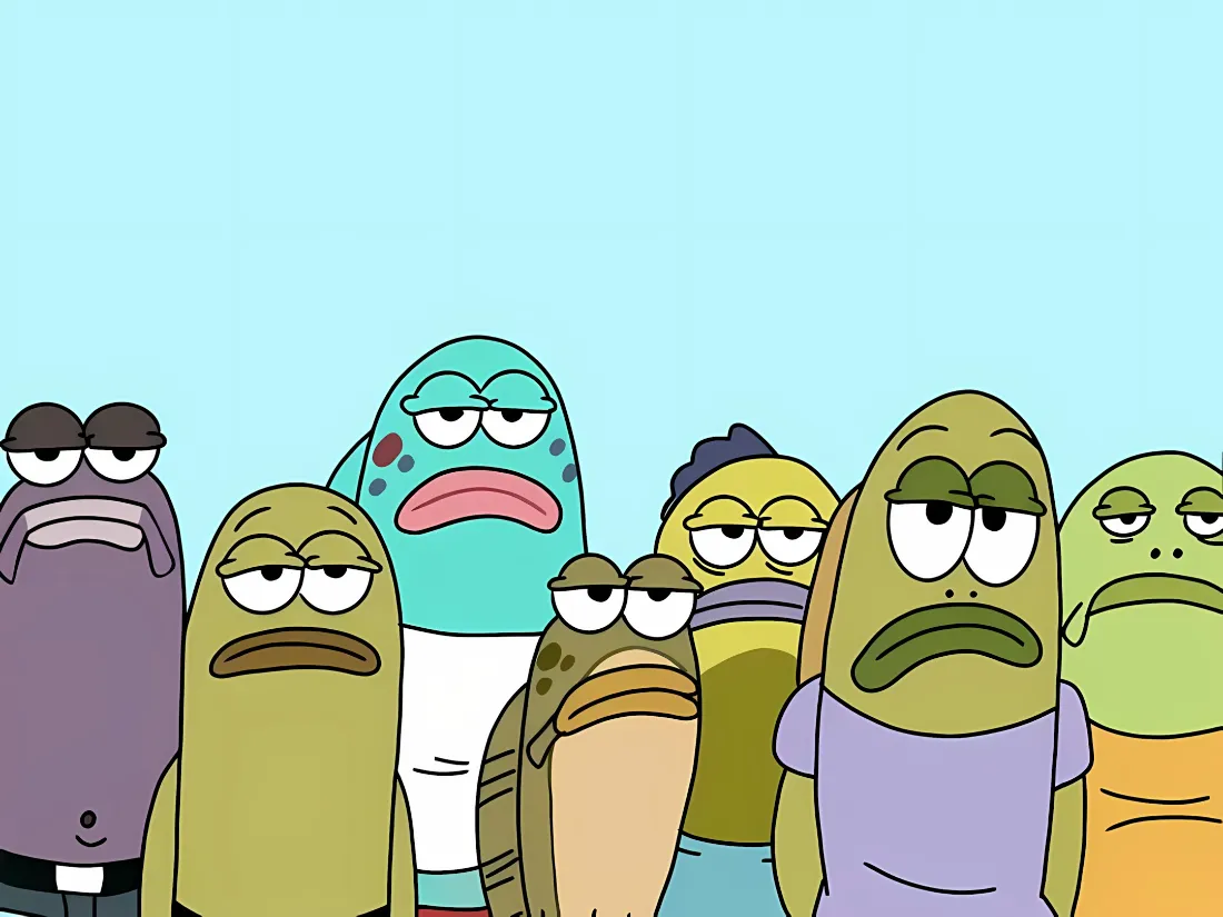 2k海绵宝宝壁纸｜比奇堡背景图片 - 鱼群居民「哲风壁纸」