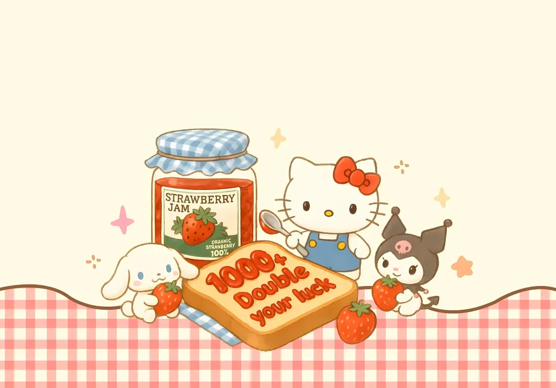 5k凯蒂猫壁纸｜野餐背景图片 - 草莓酱吐司「哲风壁纸」