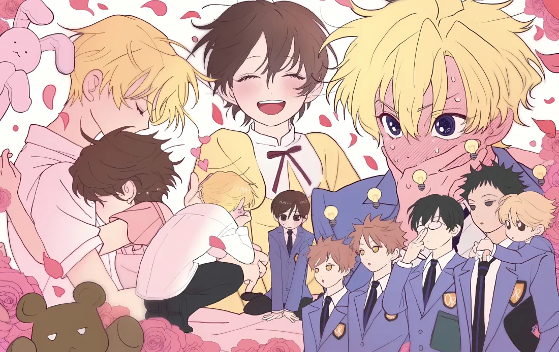 2k樱兰高校男公关部壁纸｜花瓣 - 制服角色「哲风壁纸」