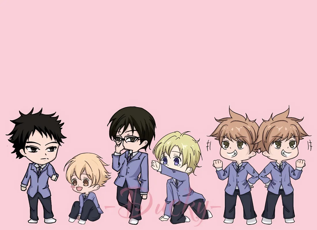 2k樱兰高校Q版壁纸｜制服角色背景 - 男公关部「哲风壁纸」