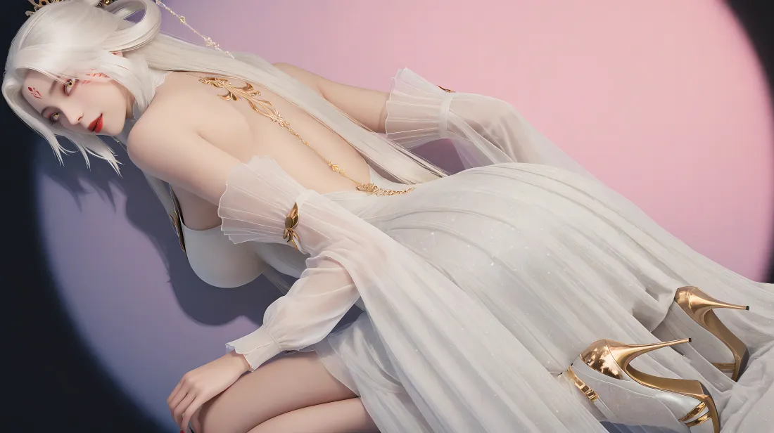 6k小白壁纸｜粉紫背景图片 - 白衣古风「哲风壁纸」