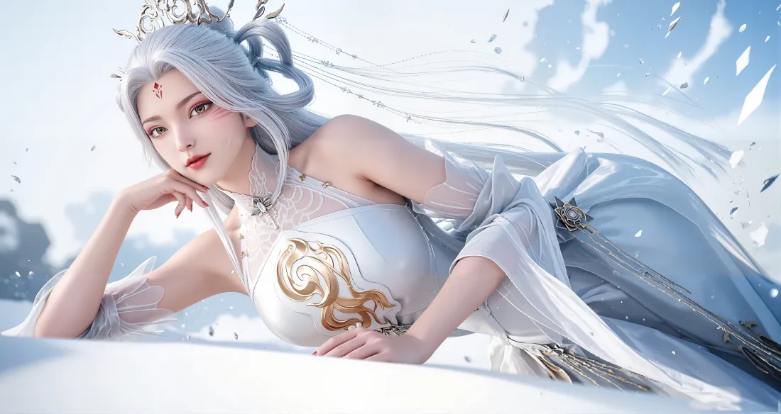 3k诛仙小白壁纸｜古风背景 - 白衣银发「哲风壁纸」