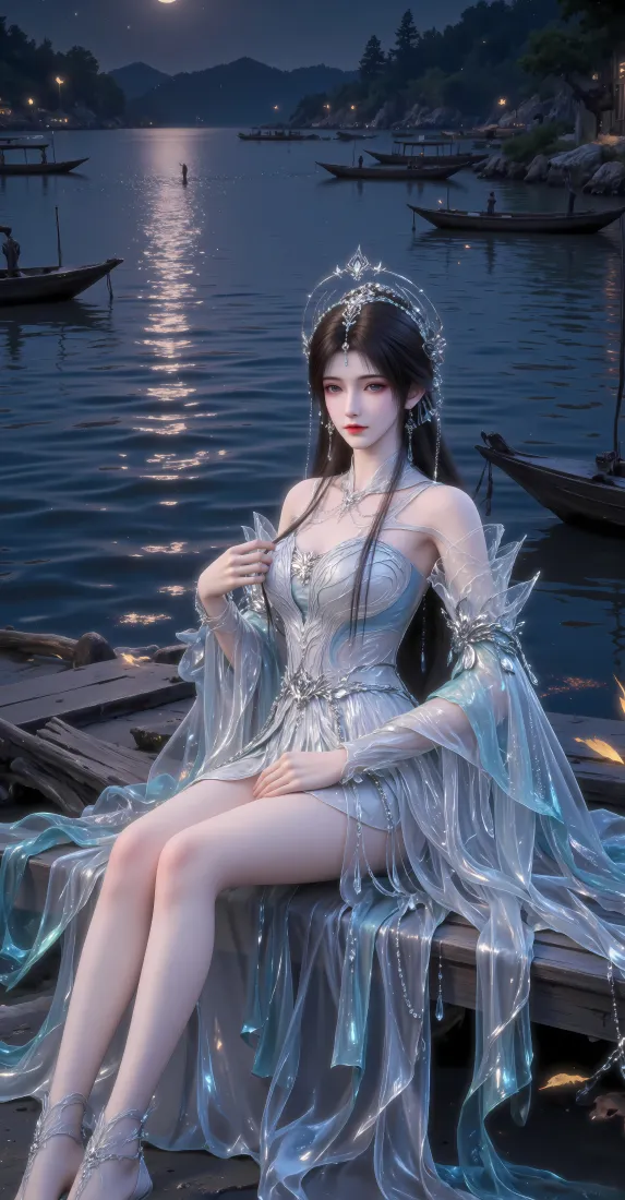 清漪手机壁纸｜完美世界背景图 - 古风薄纱裙「哲风壁纸」