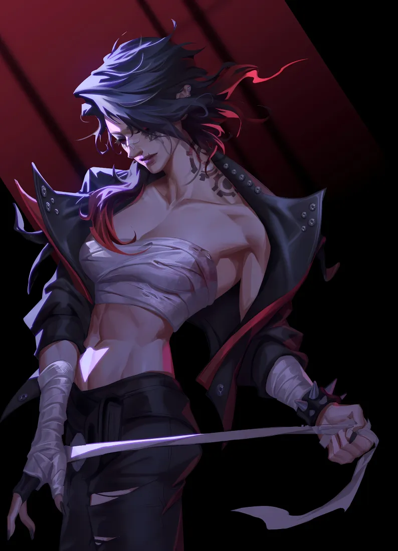 蔚 双城之战 手机壁纸｜暗黑 - 绷带破衣「哲风壁纸」