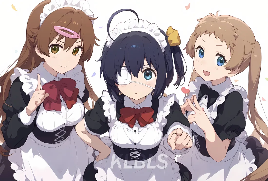 2k小鸟游六花壁纸｜女仆装背景 - 眼罩「哲风壁纸」