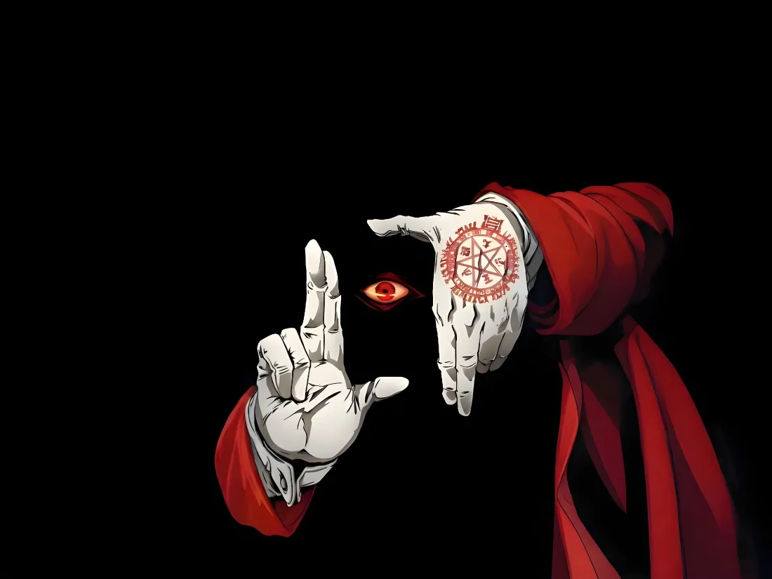 4k阿卡多壁纸｜黑色背景 - Hellsing「哲风壁纸」