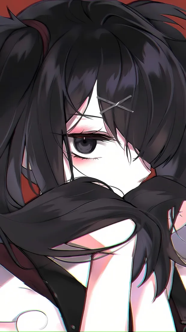 病娇动漫角色手机壁纸｜红背景 - 二次元「哲风壁纸」