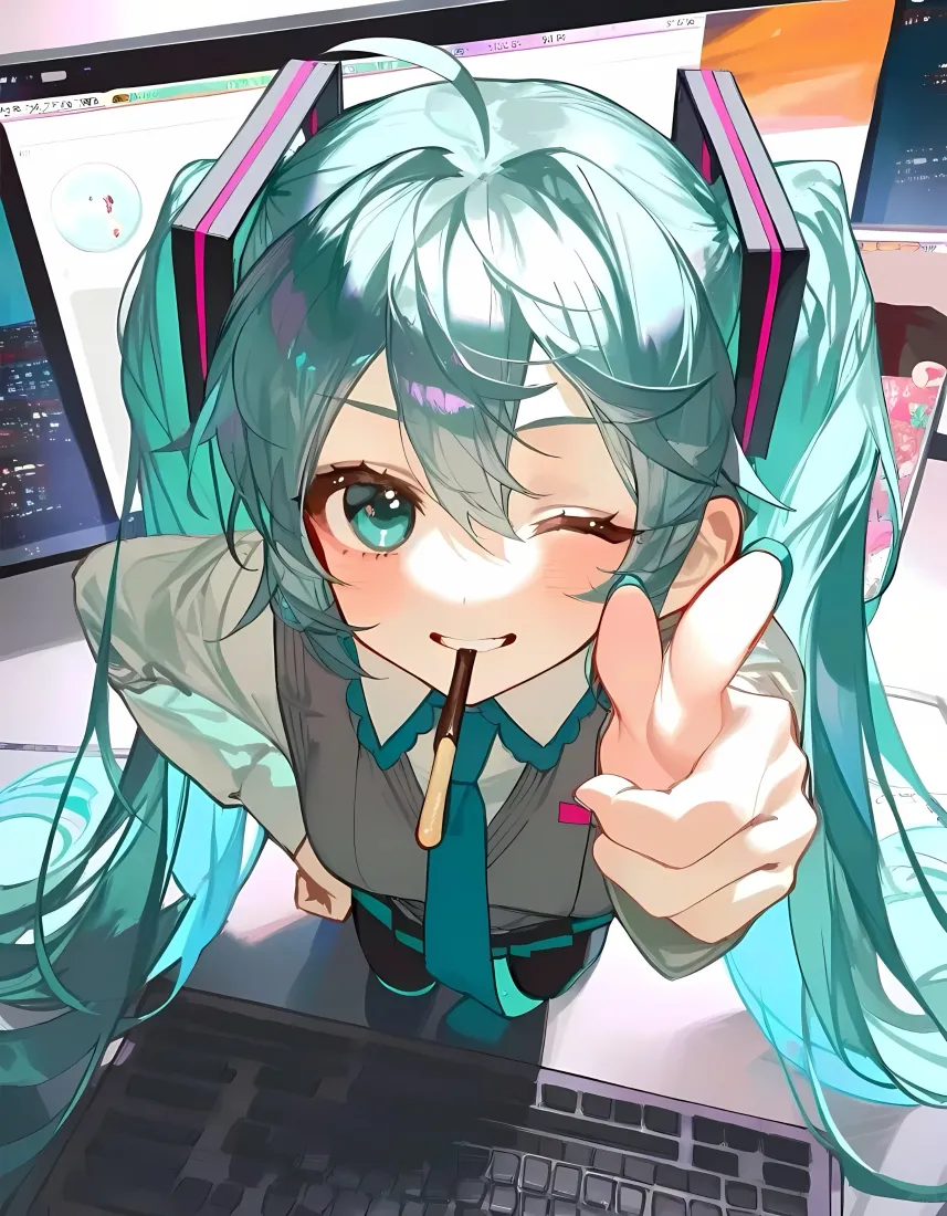 初音未来JK手机壁纸｜电脑桌面背景图片 - 二次元「哲风壁纸」