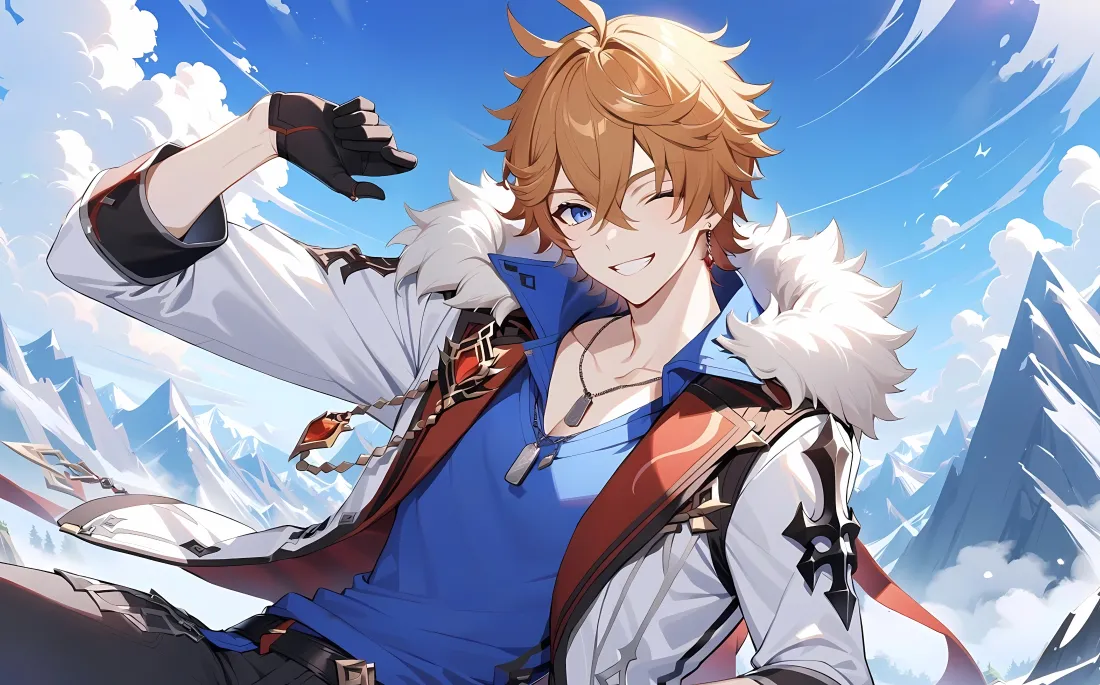 4k达达利亚壁纸｜原神雪山背景图片 - 游戏角色「哲风壁纸」