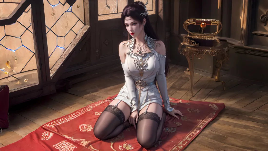 9k云韵壁纸｜斗破苍穹背景图片 - 白衣黑丝古风「哲风壁纸」