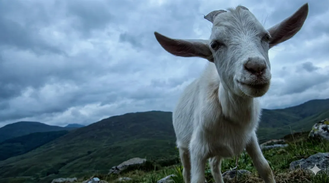 3k山羊壁纸｜自然风景 - 山脉草地「哲风壁纸」