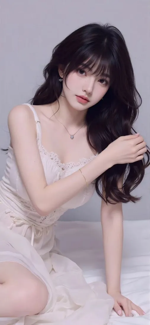 白衣美女手机壁纸｜室内背景图 - 优雅「哲风壁纸」