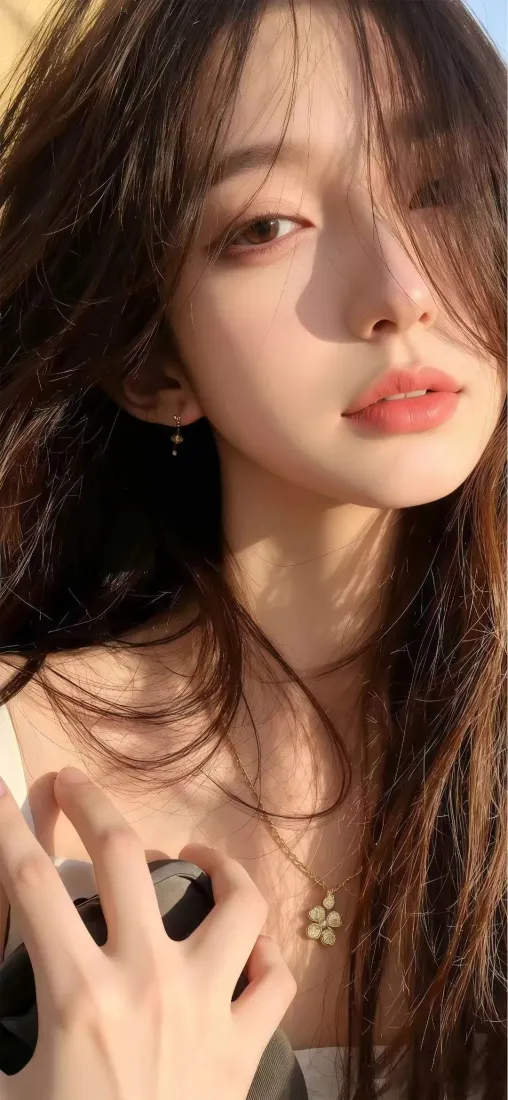 长发美女手机壁纸｜阳光背景图片 - Ios「哲风壁纸」