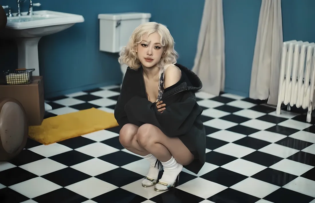 2k朴彩英壁纸｜浴室背景 - 黑白格子「哲风壁纸」