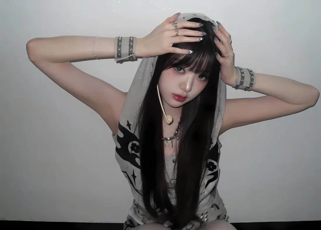 2k张元英壁纸｜白色背景图片 - 黑长直「哲风壁纸」