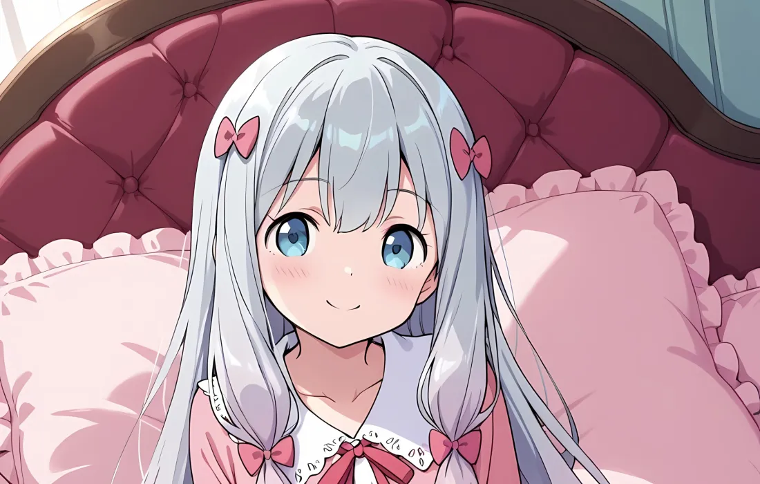 2k和泉纱雾壁纸｜埃罗芒阿老师 - 粉色床铺「哲风壁纸」